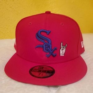 New Era 59Fifty Chicago White Sox Rock & Roll Americana Fitted Hat Size 7 3/8 US